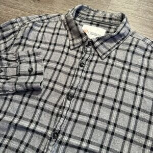 Cloudveil Shirt Adult XL Gray Plaid Button Up 100% Cotton Casual‎ Outdoor Camp
